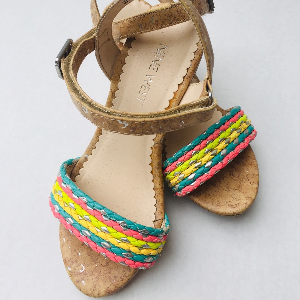 Colorful Nine West Cork Wedges